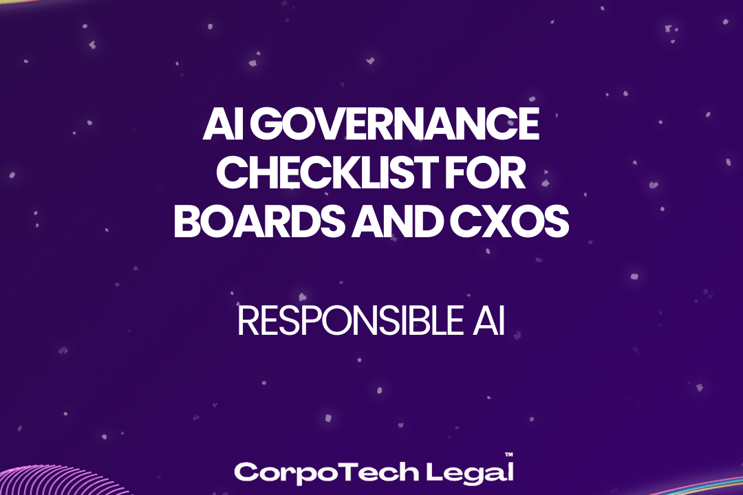 AI Governance Checklist for Corporate Board and CXOs